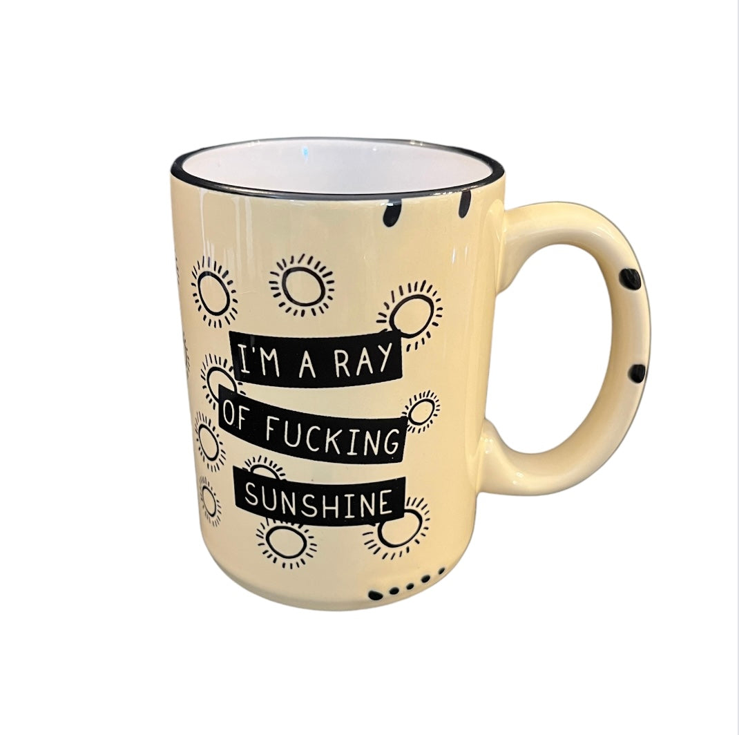 mug - i'm a ray of fucking sunshine in yellow