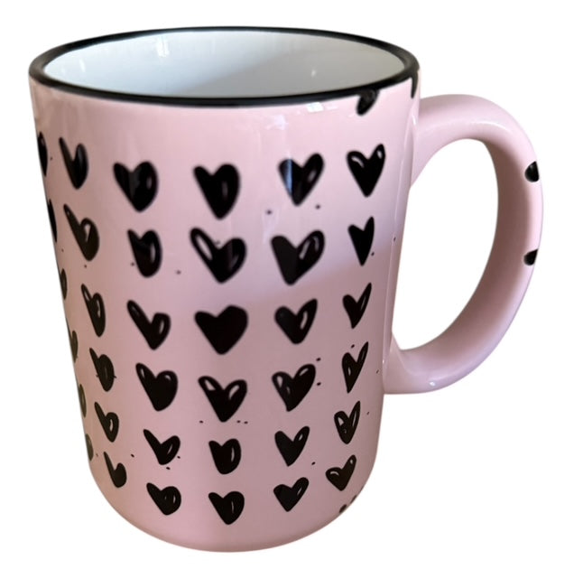 mug - pink heart mug