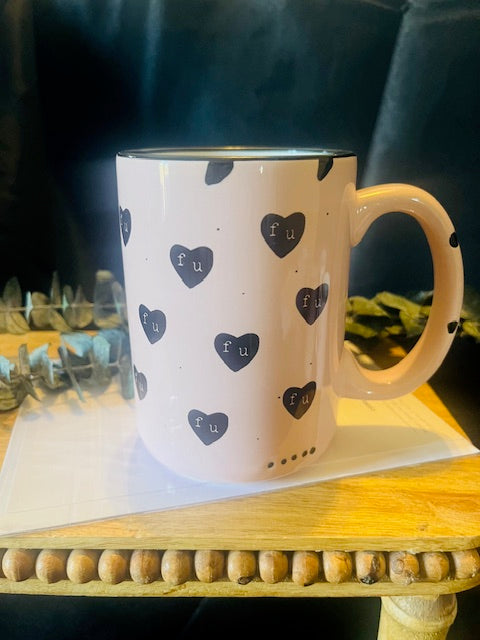 mug - fuck you hearts in pink