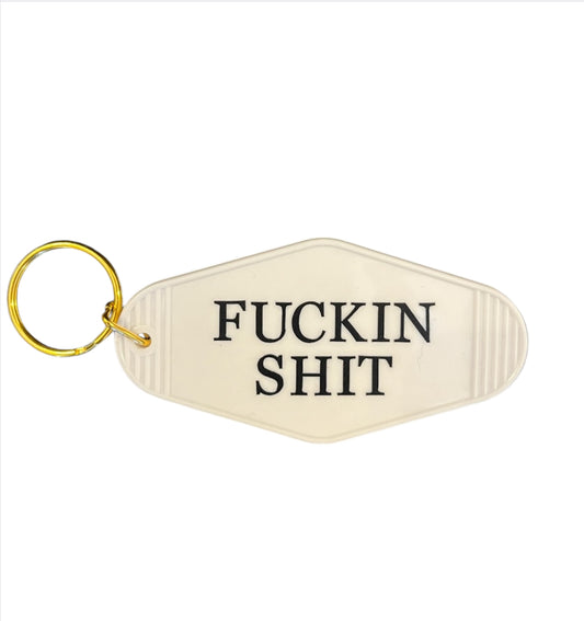 keytags - fuckin shit motel keytag