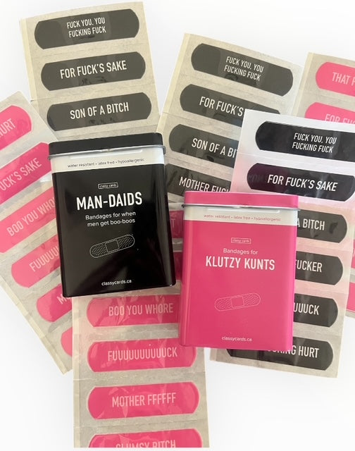 sweary bandages - klutzy kunts