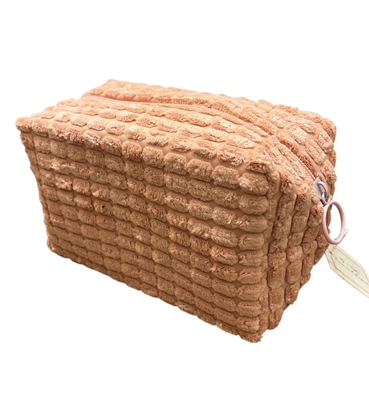 cosmetic bag - soft puff pink cosmetic bag