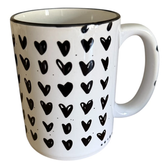 mug - white heart mug